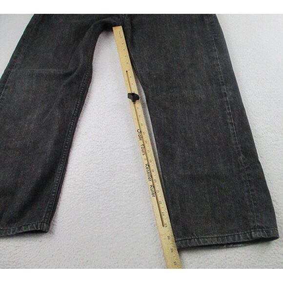 Levis Jeans 562 Mens Size 36x30 (36x27) Black Label Denim 5 Button Fly Dark Wash - Picture 8 of 14